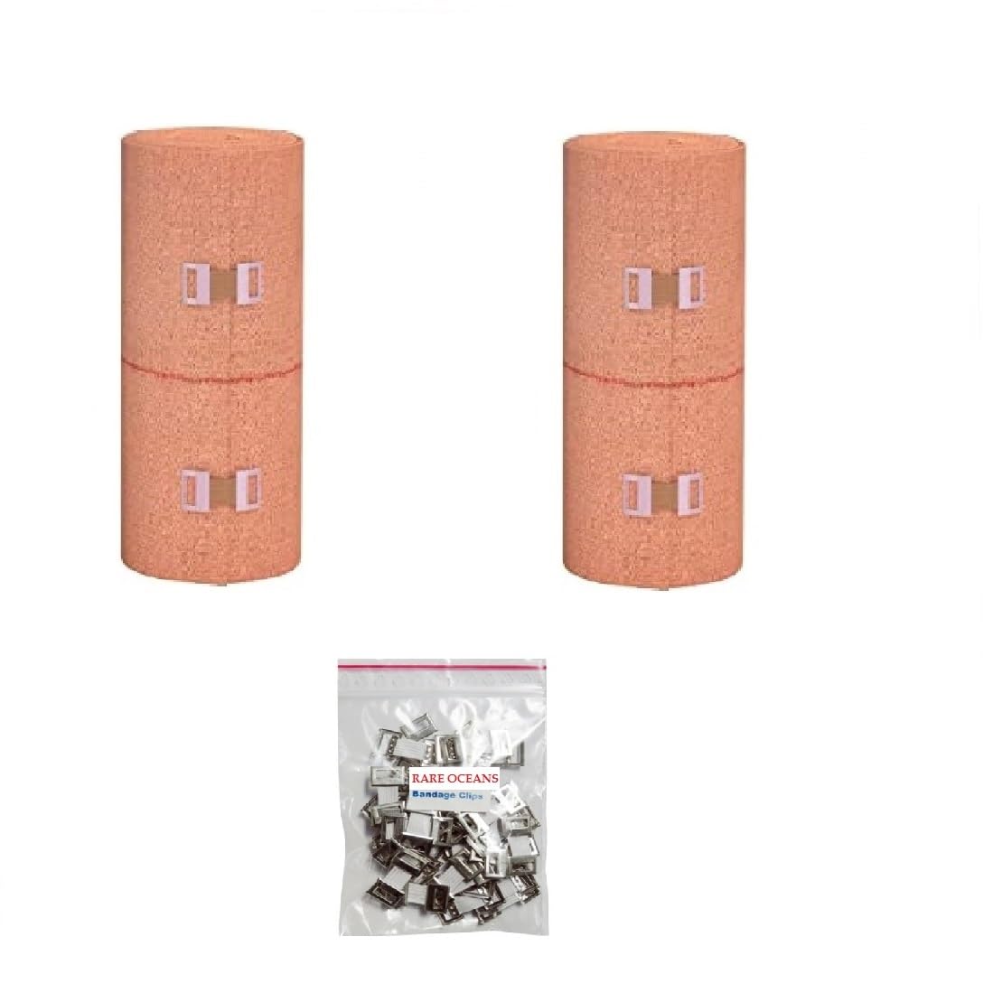 RARE OCEANS ELASTIC CREPE BANDAGE - Sports Wrist Wrap Straps Elastic Compression (10CM X 4MTR, PACK OF 2) (B0BVJD7RD3) Amazon Price History, Amazon Price Tracker
