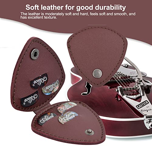 Vesaneae Sac de Médiators en Cuir PU, Étui de Rangement de Médiators Guitare, avec 6 Pièces Médiators de Guitare, Brun… - Les Beatles, Paul McCartney, John Lennon, RIngo Starr, George Harrison Vesaneae Sac de Médiators en Cuir PU, Étui de Rangement de Médiators Guitare, avec 6 Pièces Médiators de Guitare, Brun… – Image 5