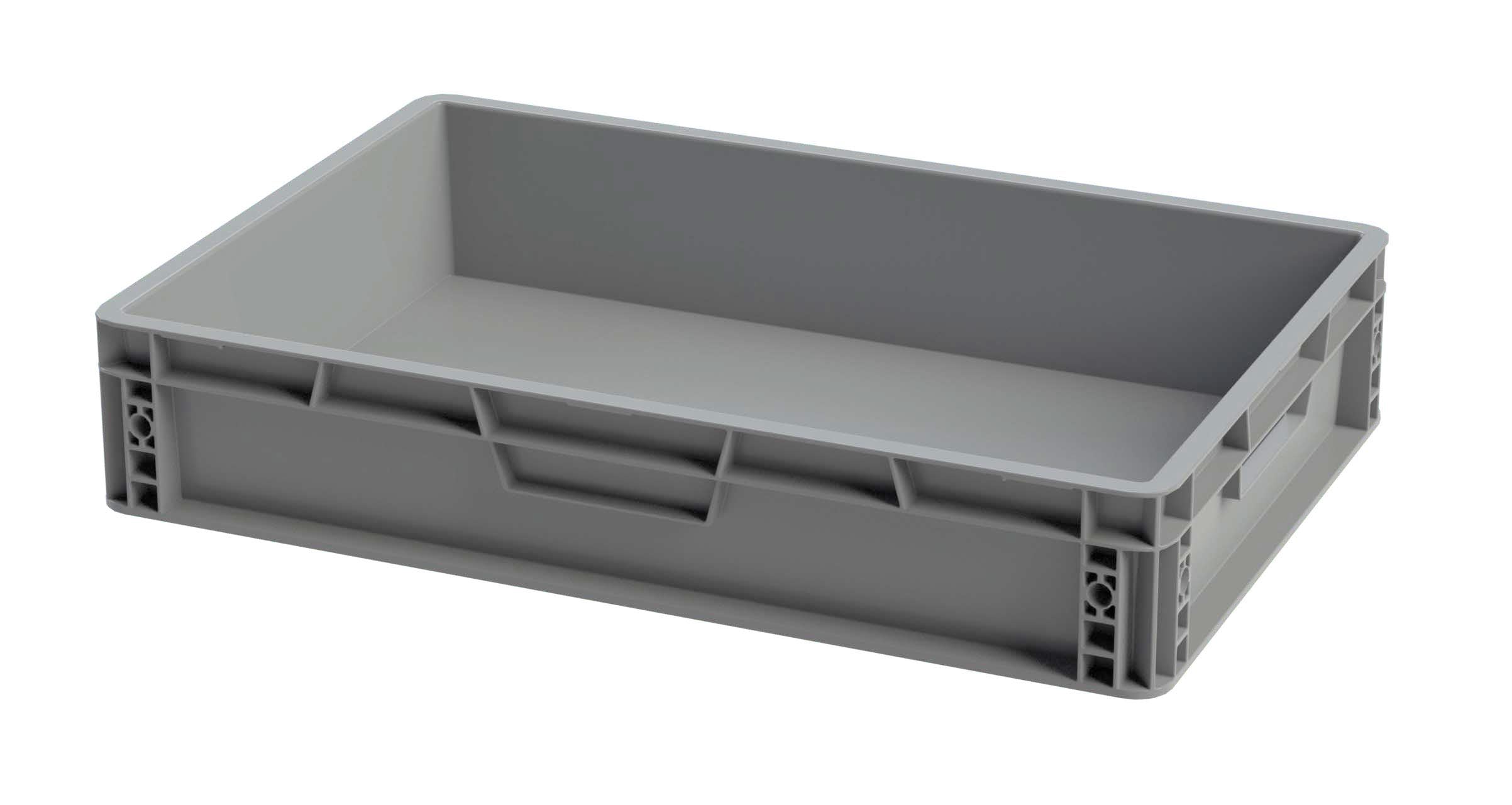 Solent Plastics Recycled Plastic ECO Euro Plastic Stacking Industrial Storage Containers Boxes Crates! (25 Litre - 60 x 40 x 12cm)