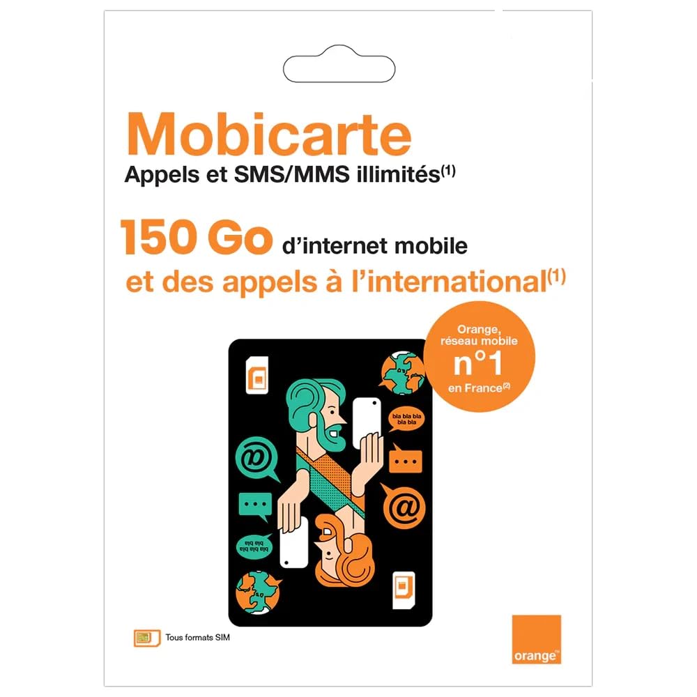 Orange mobicarte Zen 150 Go appels SMS/MMS illimités +2h appels internationaux