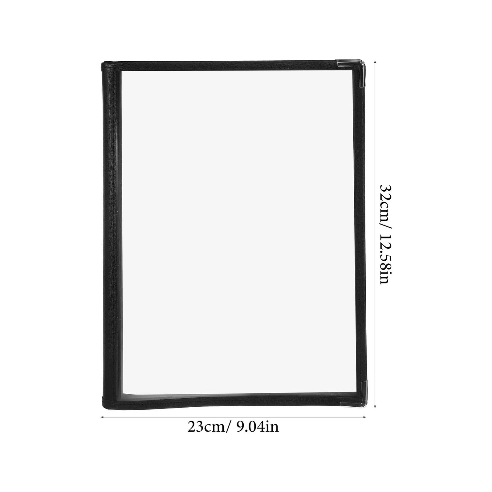 Porta Menù Trasparente 6 Pagine Cartelle Menu Ristorante in Pvc Resistente per Carta Vini e Bevande Uso Professionale Horeca