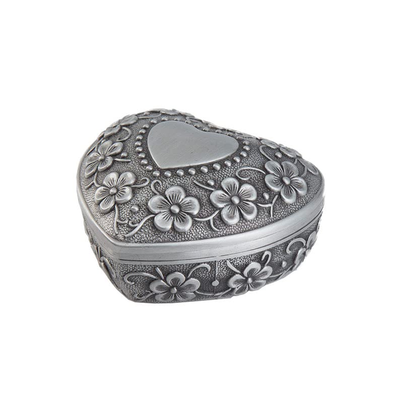 Caja de metal vintage de corte europeo, decoración antigua, anillo y aretes, collar, organizador de almacenamiento creativo, cofre del tesoro, ideal para bodas y cumpleaños para mujeres y amigas