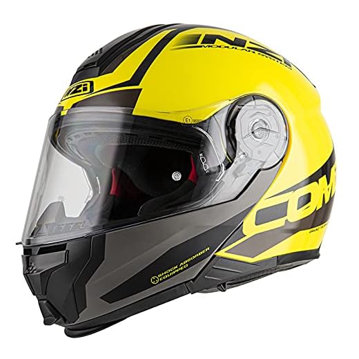 NZI Combi 2 Duo Shock Amarillo - Casco de Moto Modular (M)