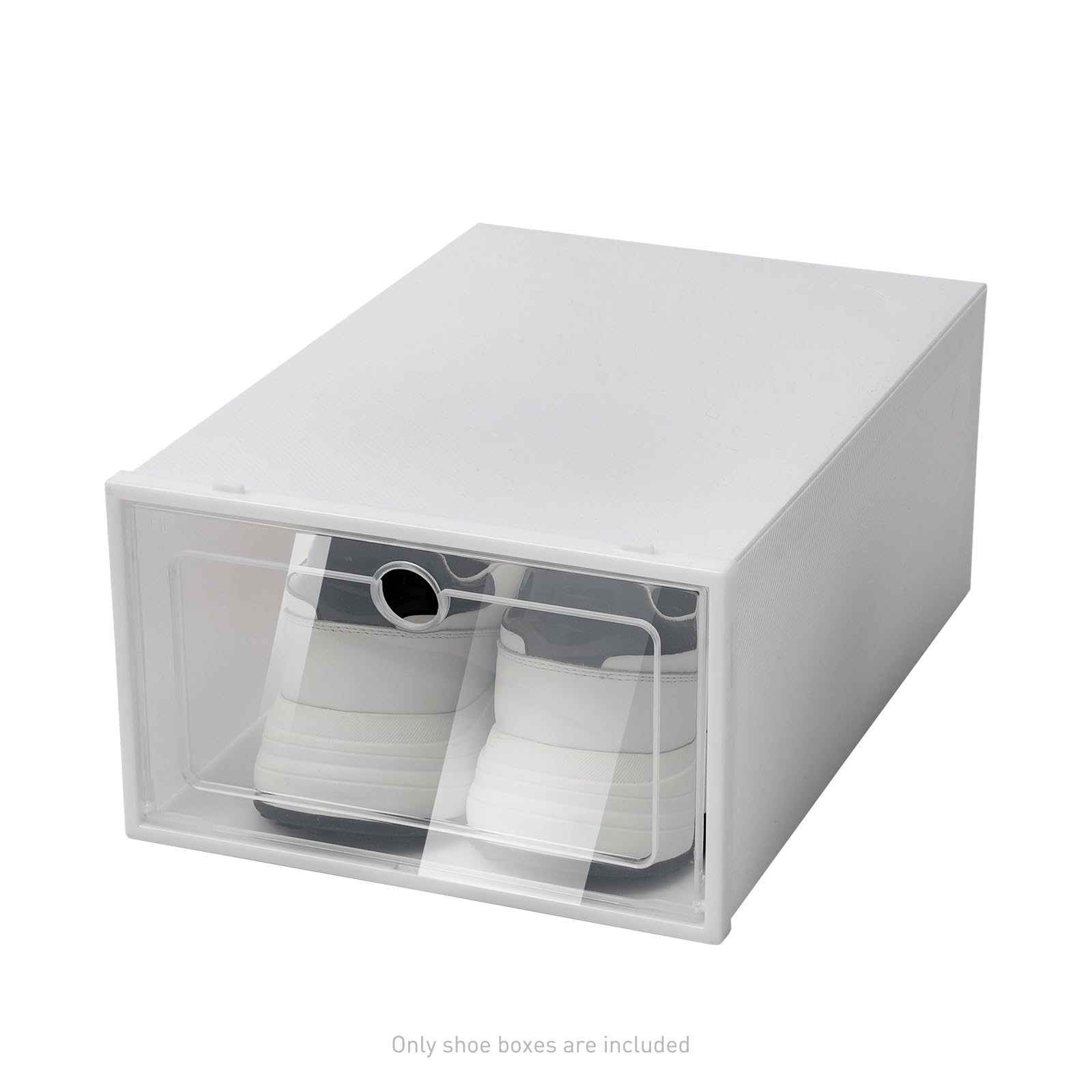 20 Scatole Scarpe Impilabili Pieghevoli - Organizer Per Cassetti, Viola, 33x23x14 Cm