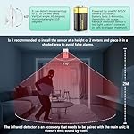 KERUI Standalone Home Office Shop Security Alarm System Kit,Wireless Loud Indoor/Outdoor Weatherproof Siren Horn with Remote Control and Door Contact Sensor,Motion Sensor,Up to 115db,NO WiFi/GSM/APP - Image 4