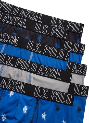 U.S. Polo Assn. Mens Boxer Briefs - 8 Pack Stretch Performance Mens Boxers, No Fly Pouch - Moisture Wicking Underwear for Men3