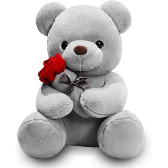 Teddy Bear Plush Bear Teddy with Rose 23cm Plush Toy Cuddly Toy