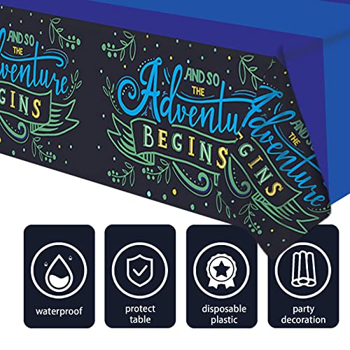 Adventure Begins Graduation Party Supplies Table Plastic Tablecloth Party Supplies And Decorations For Adults Kids Player Game On Birthday Party Decoration Picnic Camping Plastic Table Cover Supplies #TOP2