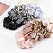 16 Scrunchies for Women - Satin Hair Ties and Bands, Big Ponytail Holders for Thick, Curly Hair, Cute No-Crease Pony Tails, No Damage