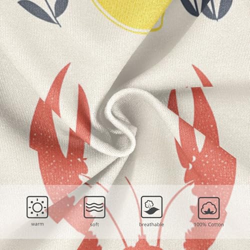 Wusikd Red Lobster Boys' Underwear Cotton Lemon Boys Briefs Soft Toddler Underwear 2T3