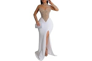 Stunning Rhinestone Embroidered Prom Dress for an Unforgettable Evening
