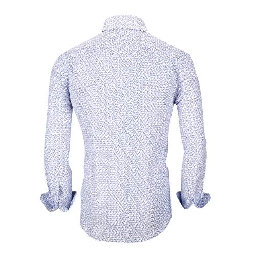 Alex Vando Mens Printed Dress Shirts Long Sleeve Regular Fit Button Down Shirt