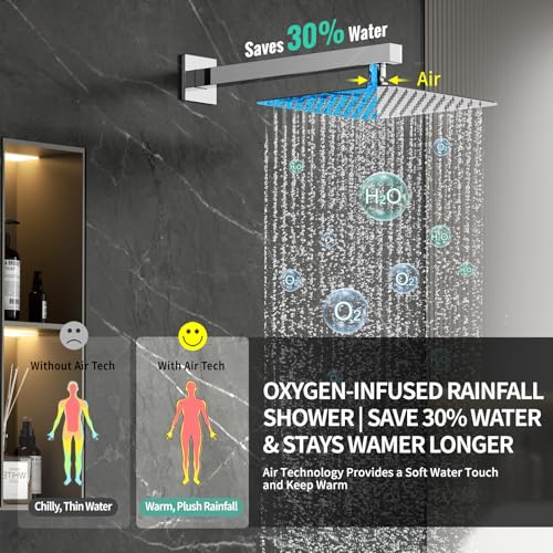 Image of SR SUN RISE 10'' All-Metal Shower System with Tub Spout Handheld Sprayer
