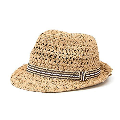 Handwork Child Summer Straw Sun Hat Boy Girl Boho Beach Hat Panama Hat Size 54CM,By LLPBEA-HAT2