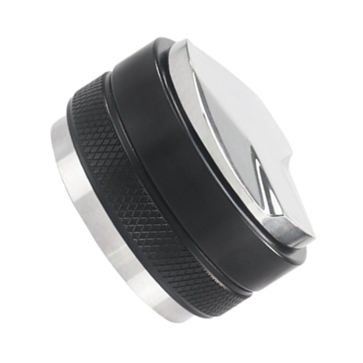 IMIKEYA Schwarzer Dosiertrichter aus Aluminiumlegierung und Edelstahl für Espresso 58mm mit Drehfunktion Professionelles Kaffeezubehör