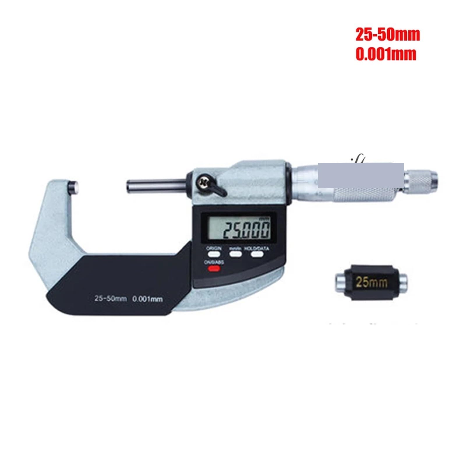 Mikrometr, Elektroniczny mikrometr zewnętrzny 0-25mm 25-50mm 50-75mm 75-100mm 0,001 mm Cyfrowy mikrometr Miernik Mikrometr Narzędzia pomiarowe(25-50mm)