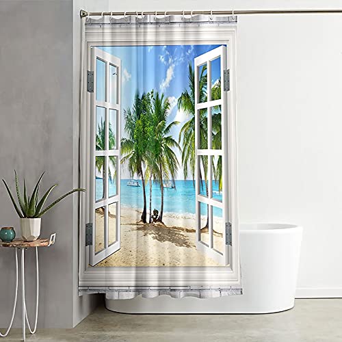 Rideau de douche 180x200 polyester anti moisissure salle de bain