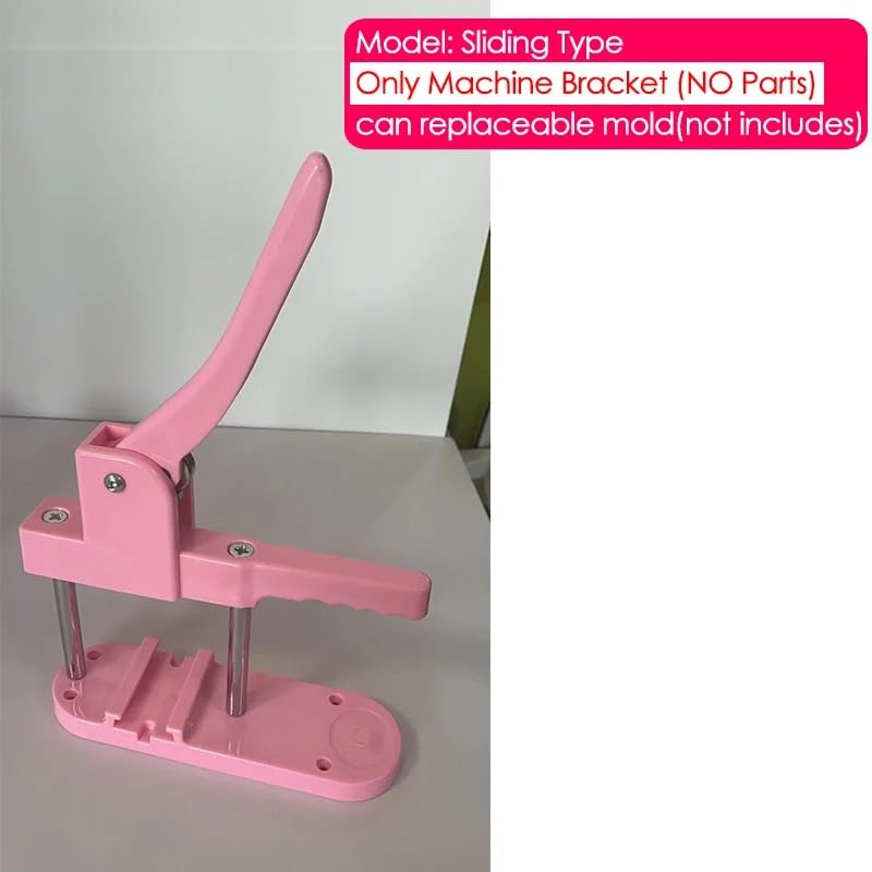 Molde de Insignia en Forma de corazón Rosa Verde de 57 mm for máquina for Hacer Botones de Insignia de Estilo Deslizante(Pink)