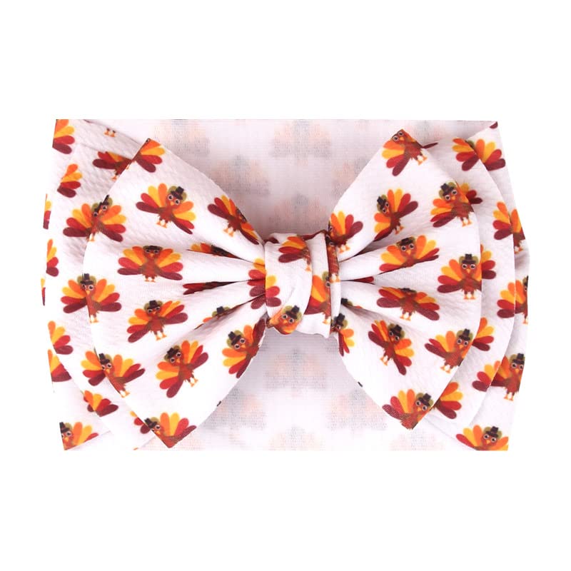 Thanksgiving Turban Turkey Headband Baby Girl Thanksgiving Bow Baby Turkey Headwear JHT10 (B2-Turban Bow)2