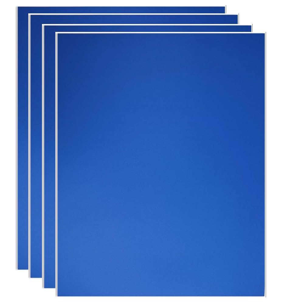 Foam Boards, A3 Foam Core Backing Board, 5mm Thickness Mat Boards Poster Boards Polystyrene Signboard Perfect for Presentations, School, Office & Art Projects (Pack of 4) (BLUE)