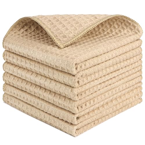 HOMEXCEL Waffle Weave Microfiber Cleaning Cloth, 6...