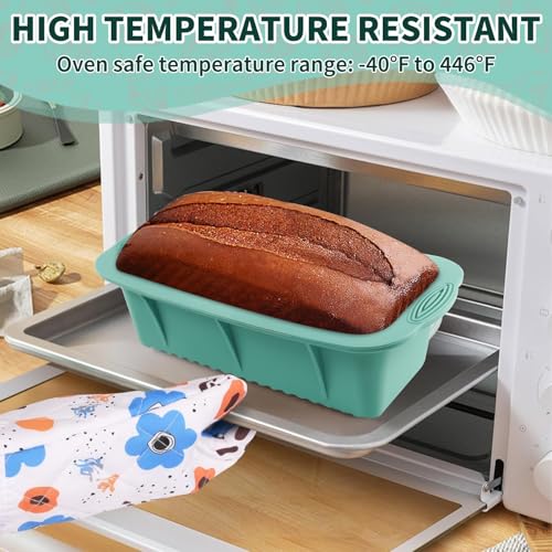 39 PCS Silicone Bakeware Set Nonstick Silicone Baking Trays Cake Pan Tin Set with Round Square Pan Donut Bread Loaf Muffin Sheet Cupcake Moulds - Image 5