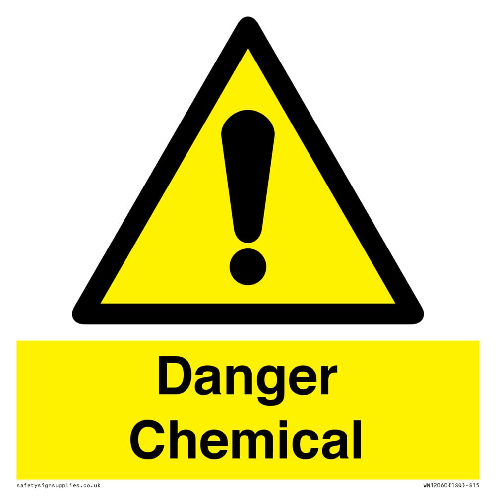 Danger Chemical Sign - 150x150mm - S15