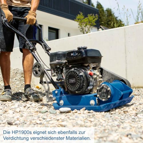 Plataforma Vibratoria Scheppach HP1900S a Gasolina, Potencia 5.6 HP, Presión de Compactación 17000 N, Placa de 530 x 350 mm, Velocidad de Flujo 25 m/min, Profundidad de Compactación 30 cm, con Dispositivo de Arrastre y Tapete de Goma Negro miniatura 6