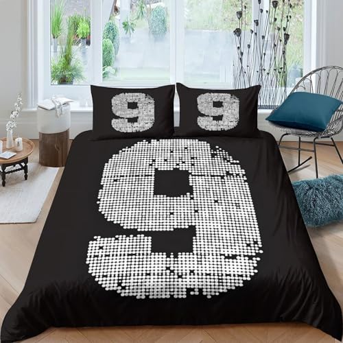 Housse de couette super douce 135x200cm parure de lit 3d microfibre ultra douce - 4
