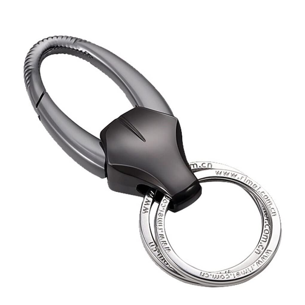 QUHSSHIK ファッションキーチェーン防錆車のキーホルダーキーリング防水キーバックル