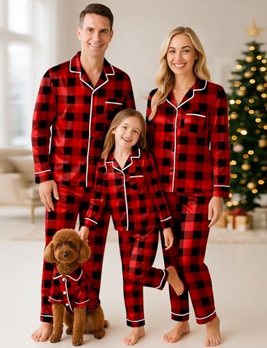 Pijama Navideño para Familia con Perro Manga Larga miniatura 3