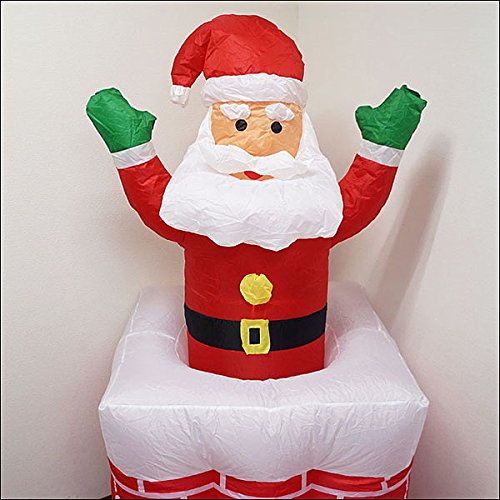 Amazon.co.jp: クリスマスエアブロー装飾 ムービングエントツサンタ
