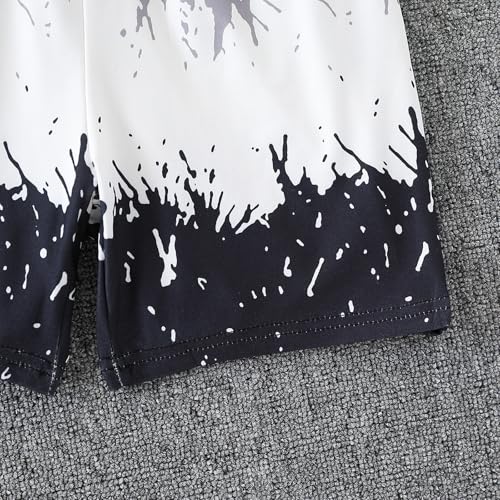 Kids Tween Boy Casual Clothing Set Letter Graphic Colorblock Tee +Shorts Summer Clothing Set 5