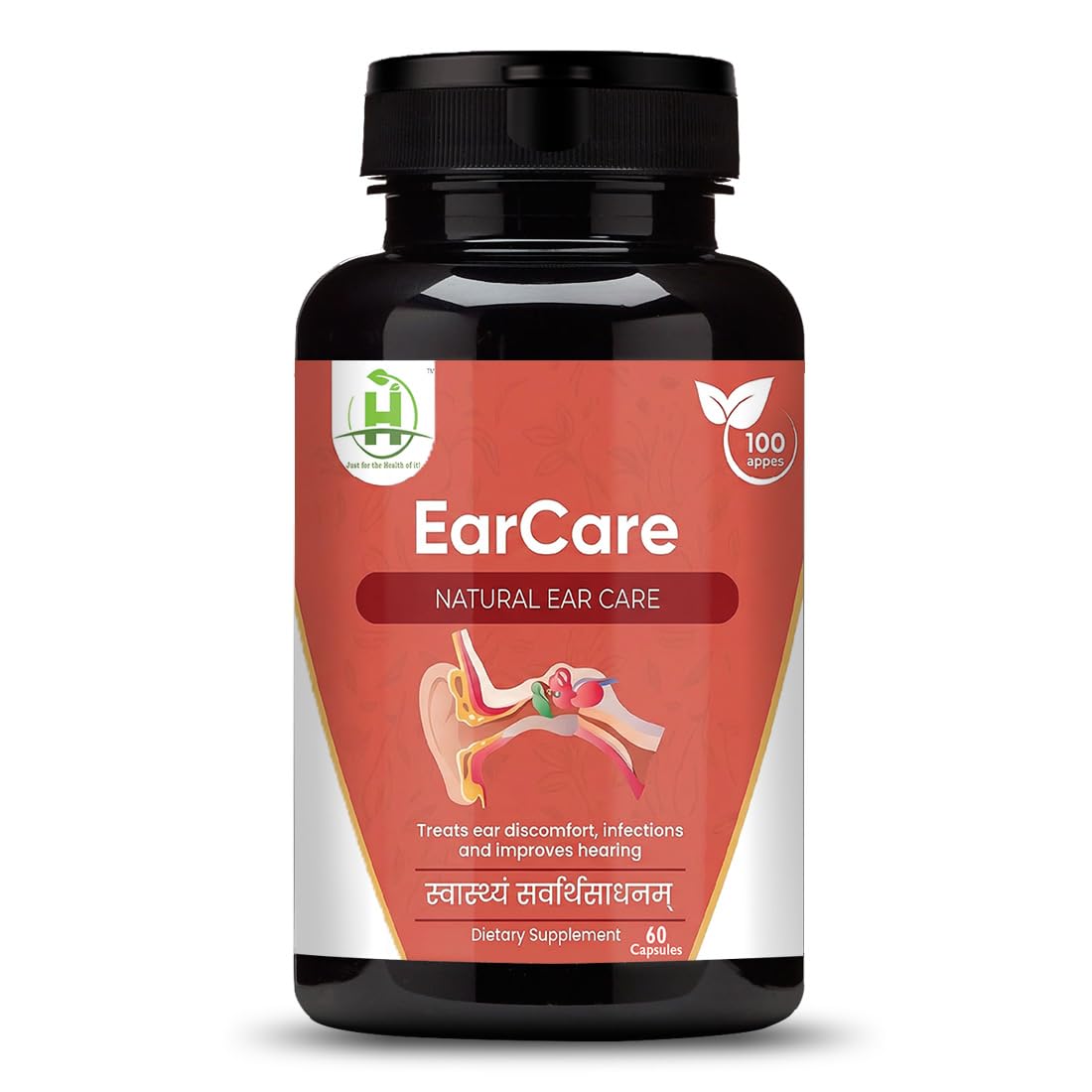 Healthy Nutrition EarCare Herbal Wellness Capsules | Ayurvedic Blend with Ashwagandha, Brahmi & Shilajit | Plant-Based Supplement for Daily Wellness Support | 60 Capsules-image-18