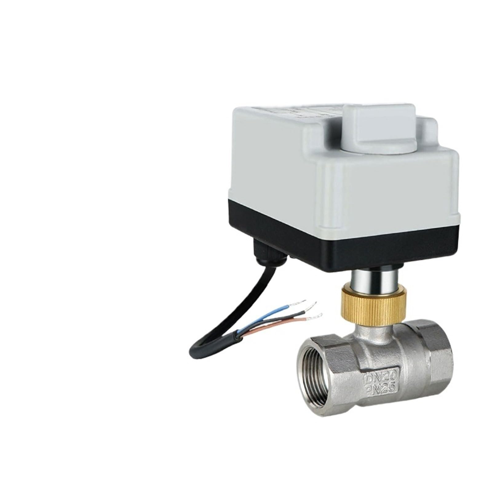 Vanne motorisée DN20 DC 12V 24V à 2 voies pour contrôle d'eau