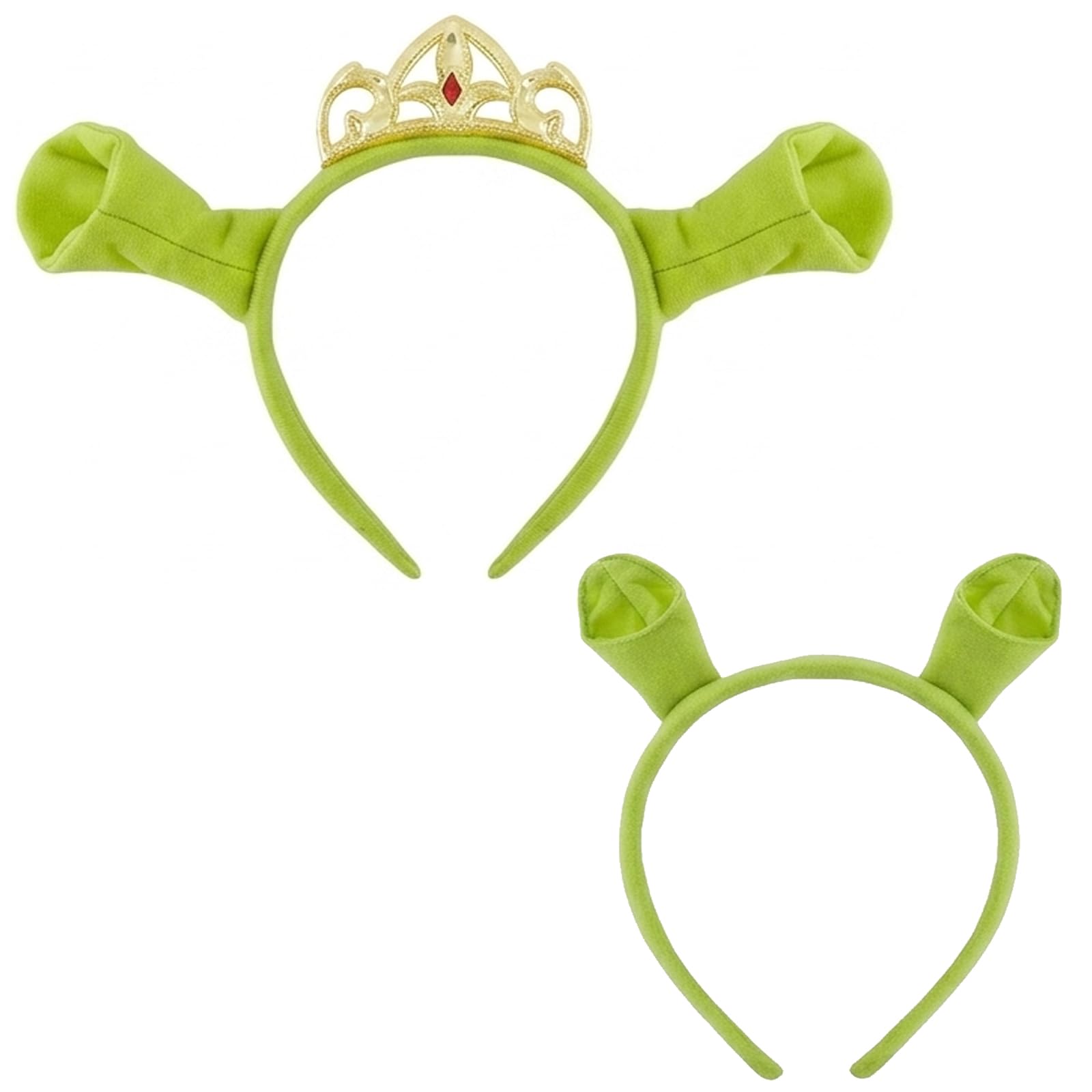 YenMzx Elf Ears Headband Set, Fantasy Cosplay Accessories for Character Transformations, Themed Parties and Role-Play Events, Durable Headpiece Collection with Two Distinctive Designs (green)