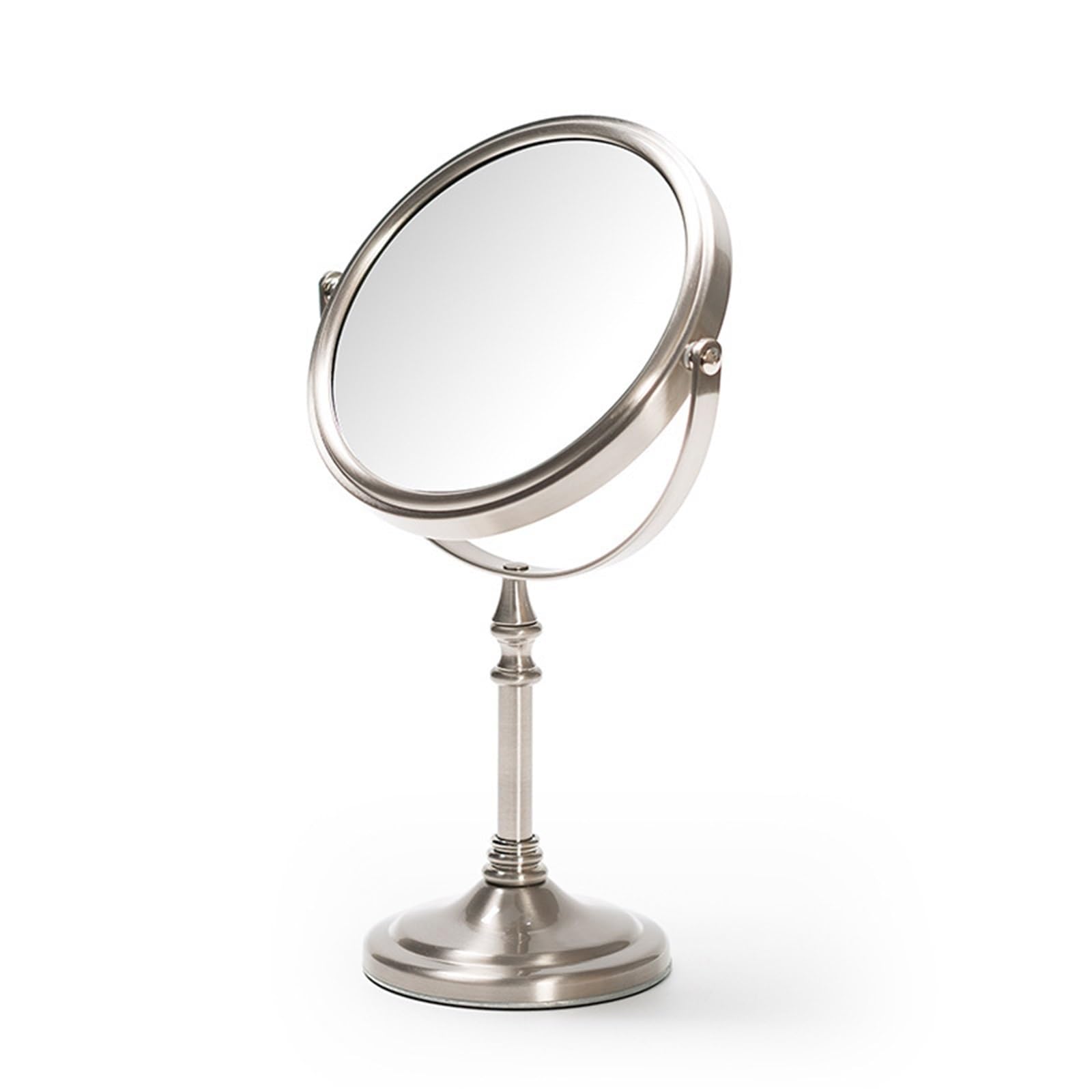 KTMBOHU Round Double-sided High-definition Vanity Mirror Metal Dormitory Internet Celebrity Countertop Mirror Bedroom Desktop Desktop Makeup Mirror(台面镜(A1331904))