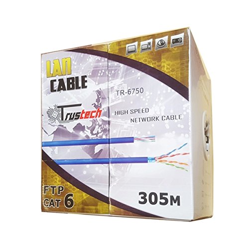 TRUSTECH MATASSA Bobina Cavo di Rete LAN Cat 6 FTP 305 MT SCHERMATO