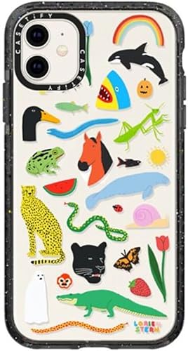 CASETiFY Lorien Stern - Funda de impacto para iPhone 11, diseño de planeta, color negro transparente