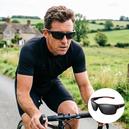 Image of Glasses For Man, Sun Glasses, Polarised Sunglasses Man, Sports Sunglasses For Men, Dedicated Cycling Glasses And Bicycle Riding Eyewear, Streamlined Design For Outdoor Sports