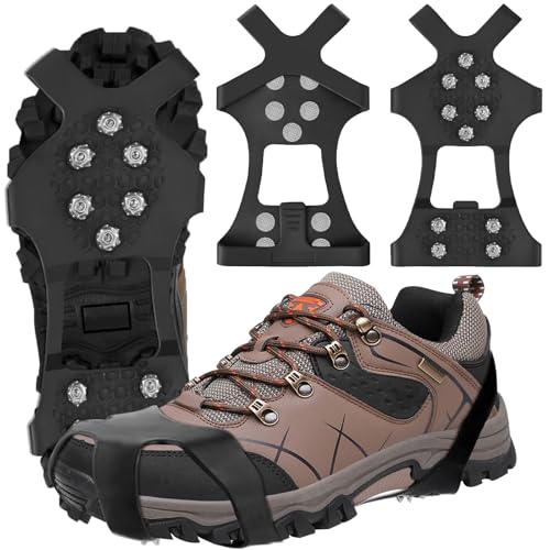 Crampon à Neige Antidérapant Avec 24 Dents Anti Glisse Pour Randonnée Trekking Marche, Activités