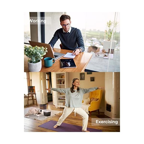 Asapet 4L Automatic Cat Feeders and 2L Cat Water Fountain, Automatic