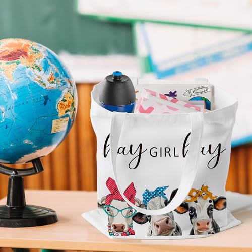 Image of Y1tvei Canvas Bags Gifts, Tote Bag with Makeup Pouch, Birthday Party Favors