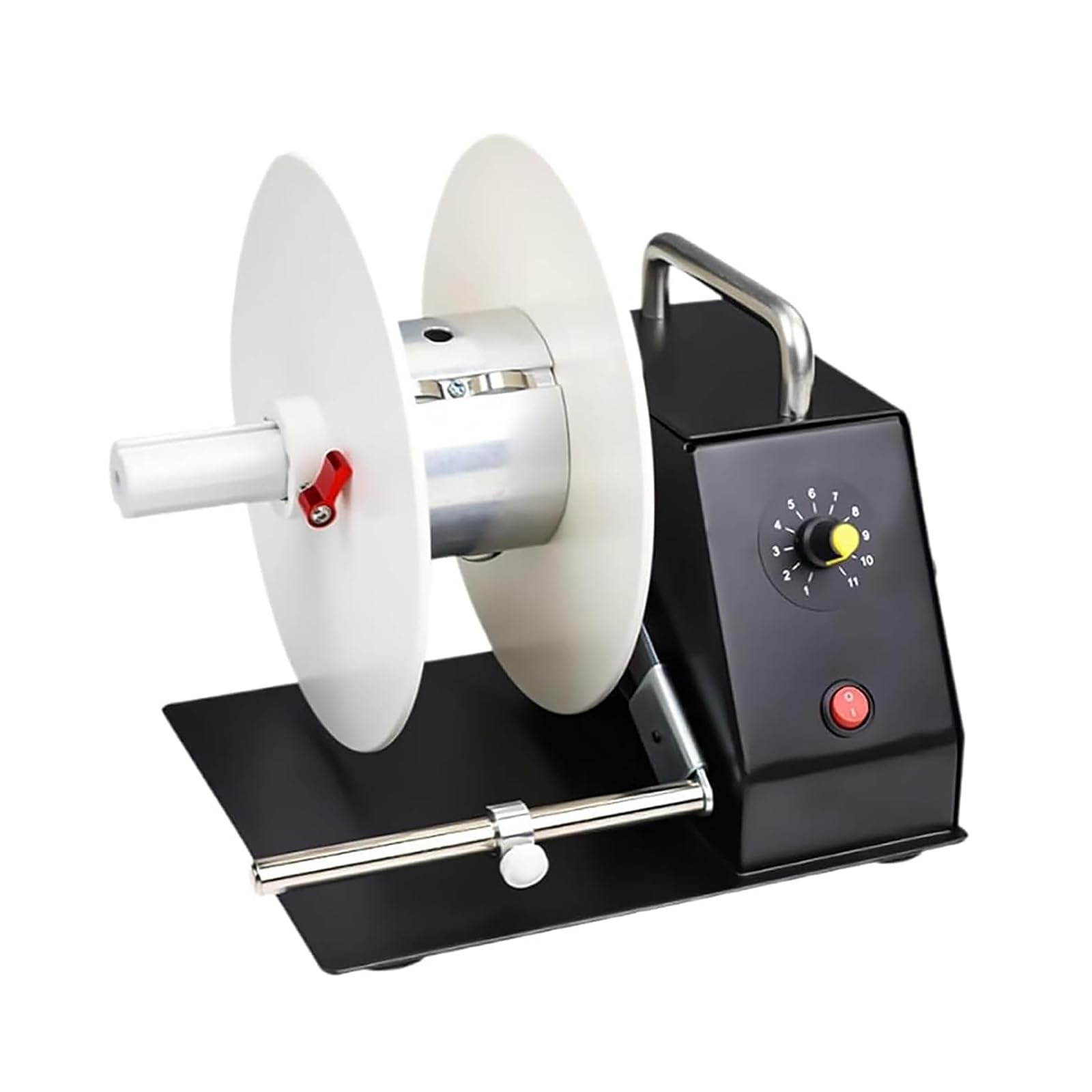 Macchina automatica di riavvolgimento di etichette - Macchina elettrica del rotolo con deflettore, larghezza di riavvolgimento 20-110mm, diametro 180mm, Velocità 1-10 in/s per logistica ed elettronica