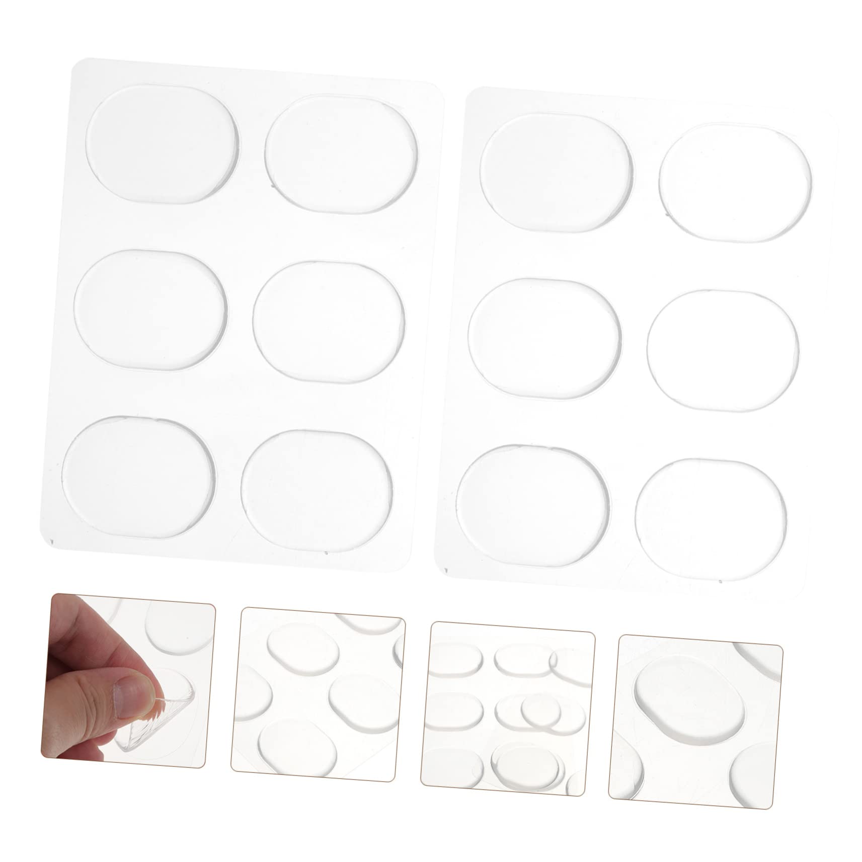 Toyvian 12Pcs Transparent Drum Silencers Adhesive Silicone Pads for Snare Cymbals More Easy Install Reusable Drum Silence Pads for Sound Suppression Practice Performance