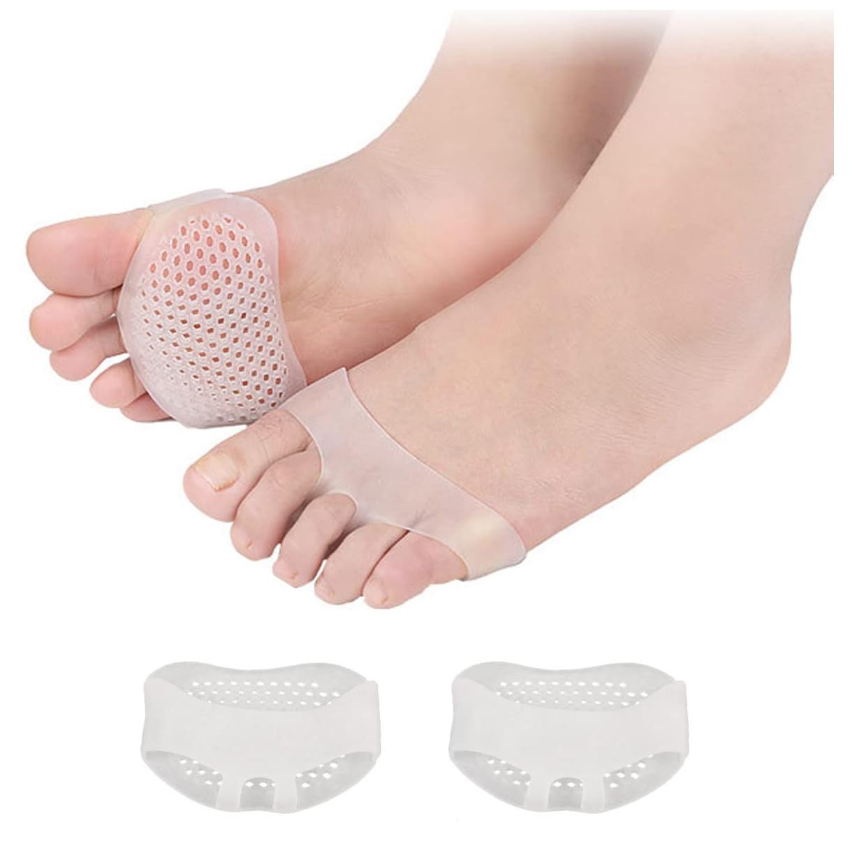 Inf 5 Paia Di Cuscinetti Per L'avampiede Per Alleviare Il Dolore, Solette In Gel Trasparenti Sull'avampiede Per Alleviare Il Dolore Dell'avampiede Da Calli, Vesciche-image