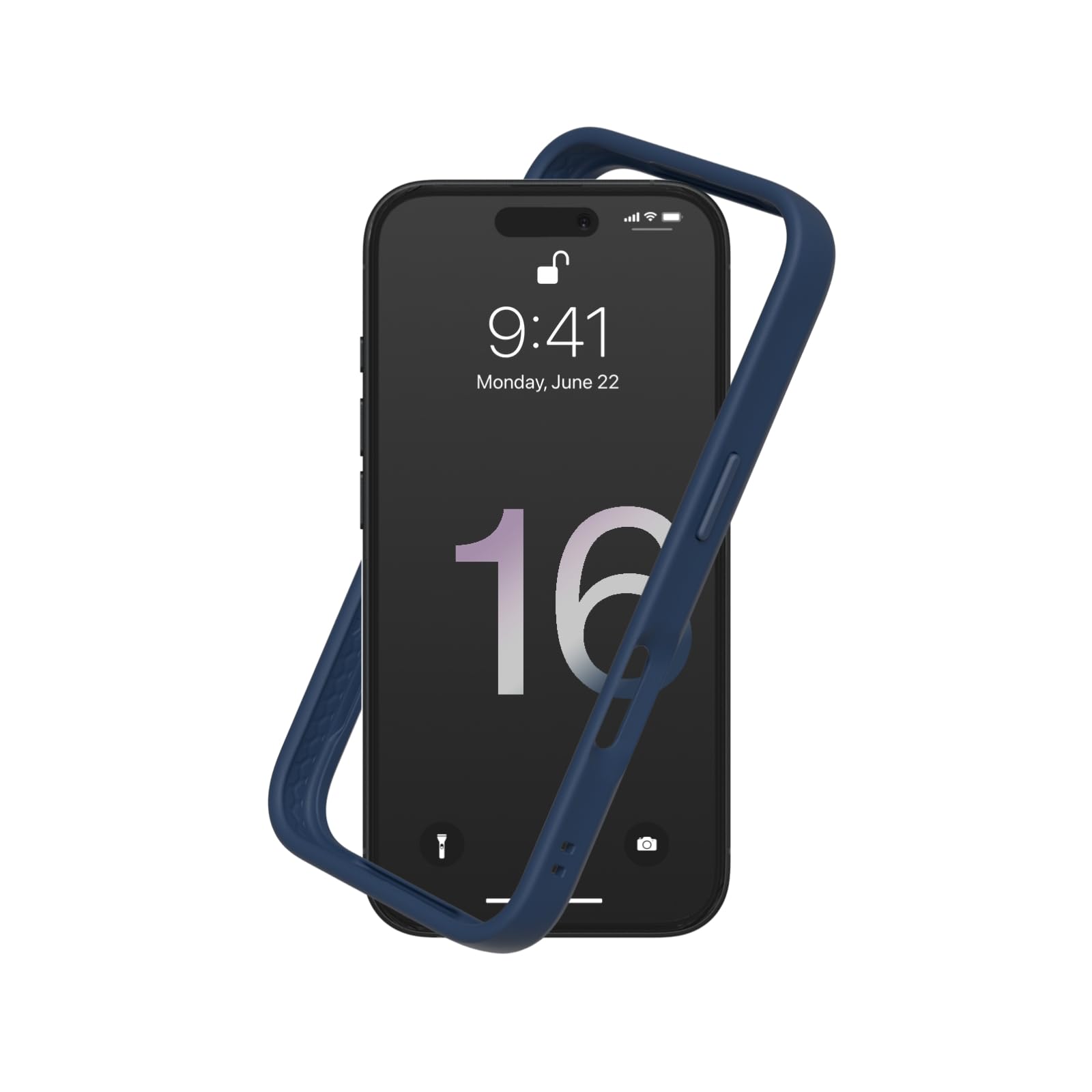 RhinoShield CrashGuard Bumper iPhone 16 Navy Blue