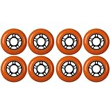 KSS Outdoor Asphalt Formula 89A Inline Skate X8 Wheels, Orange, 72mm