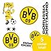 Desert Cactus Borussia Dortmund FC Sticker Decal Vinyl BVB German Germany Die Schwarzgelben Soccer Laptop Water Bottle Car Scrapbook (Type 2-3)