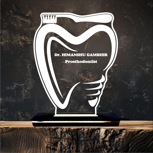 Image of DON'T JUDGE ME CUSTOMISED Doctor Lamp with Doctors Name and Design | Personalized Gift for Doctors (Warm White Color LED Light) (Dentist)